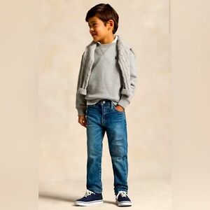 Boy’s Polo Ralph Lauren Sullivan Slim Blue Denim Jeans with distressing